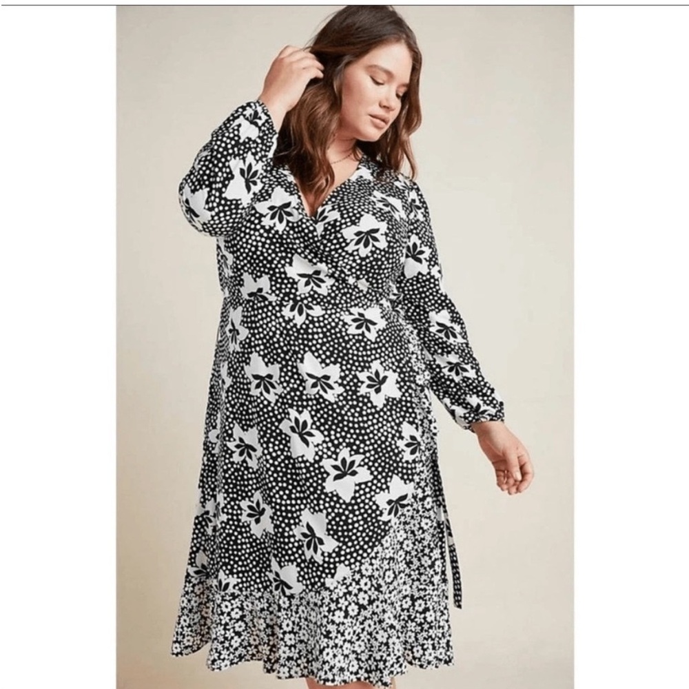 Anthropologie Porridge Amity Wrap‎ Dress
